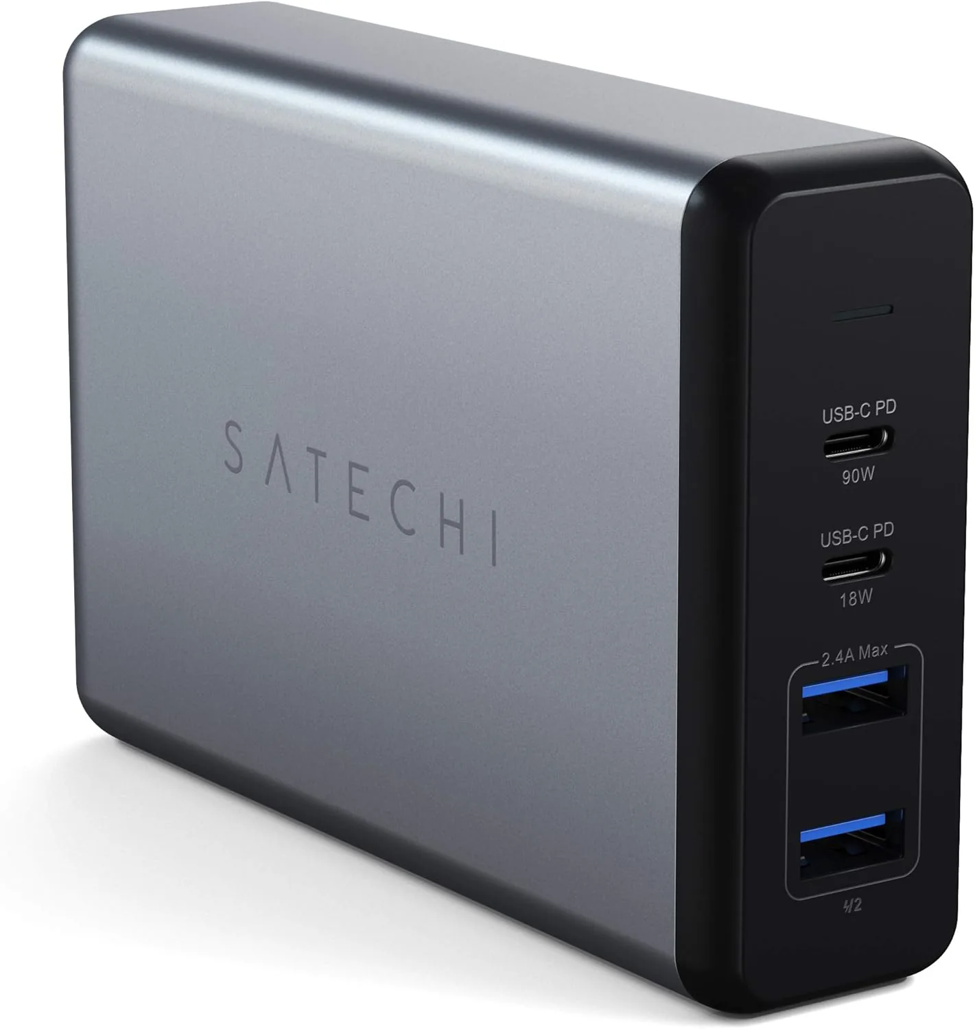 Satechi 108W Pro USB C PD Desktop Charging Station – 2 USBC PD & 2 USB A Ports, Compatible with 2025/2020/2019 MacBook Pro, 2020/2018 MacBook Air, M5/M1 iPad Pro/Air, iPhone 16 (Pro/Pro Max/Plus - US)
