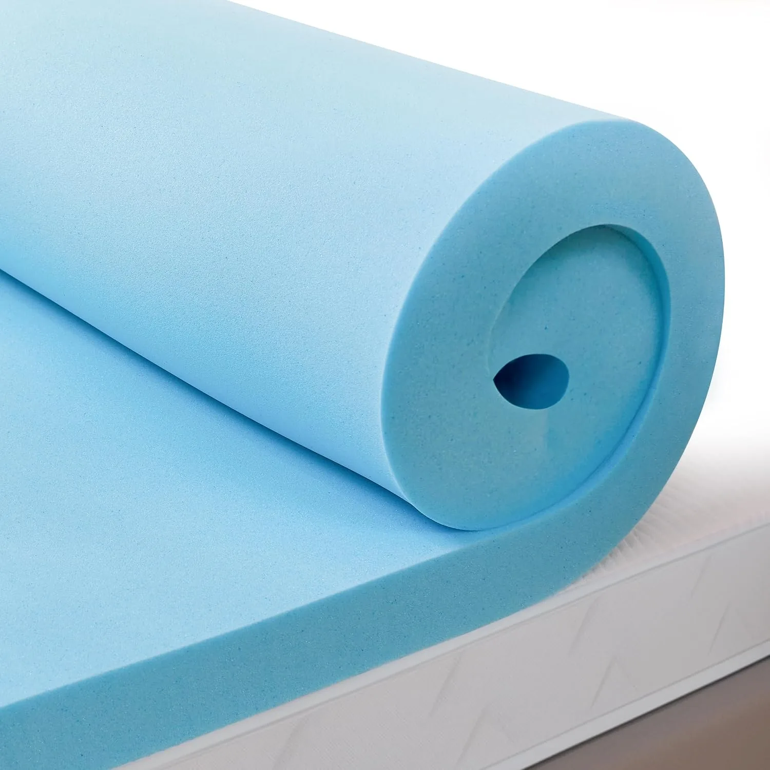 Subrtex King Memory Foam Mattress Topper, 4 Inch Gel-Infused Memory Foam Topper, Gel-Infused Memory Foam Topper for Side Stomach Sleepers, CertiPUR-US Certified
